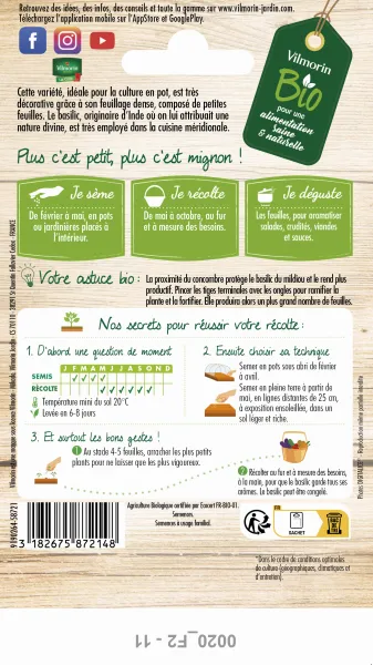 Aromatiques - Basilic Fin Vert - BIO - MEDIA_PACKAGING_VERSO