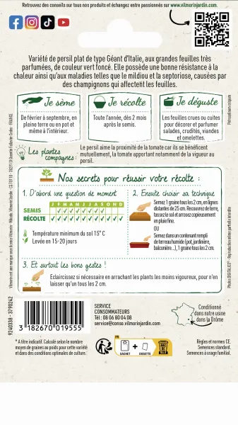 Aromatiques - Persil Lion - Graines d'Exception - MEDIA_PACKAGING_VERSO