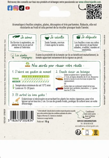 Aromatiques - Persil Commun 2 - Grand Modèle - MEDIA_PACKAGING_VERSO
