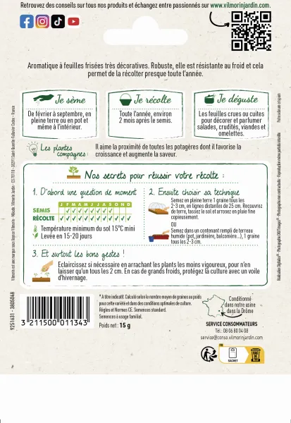 Aromatiques - Persil Frisé Vert Foncé race Verbo - Grand Modèle - MEDIA_PACKAGING_VERSO