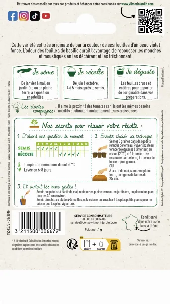 Aromatiques - Basilic Pourpre - MEDIA_PACKAGING_VERSO