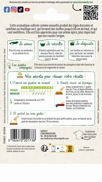 Aromatiques - Marjolaine Annuelle - MEDIA_PACKAGING_VERSO