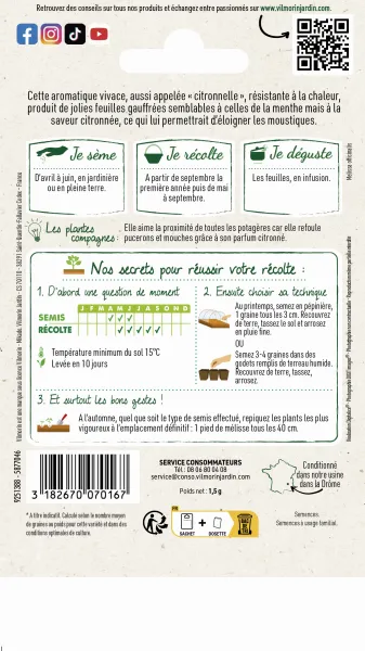 Aromatiques - Mélisse Officinale - MEDIA_PACKAGING_VERSO