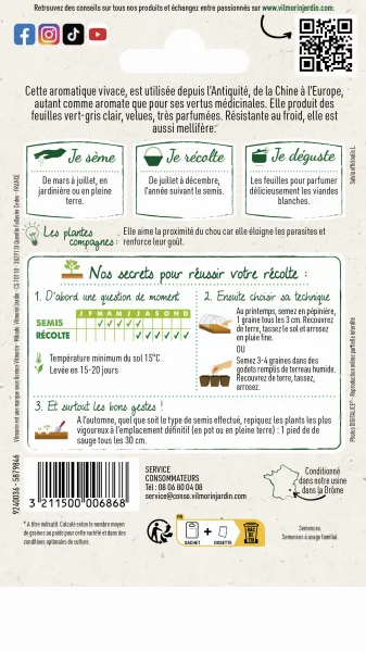 Aromatiques - Sauge Officinale - MEDIA_PACKAGING_VERSO