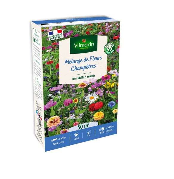 Mélanges de fleurs - Fleurs Champêtres - 50 m² - Mélange de fleurs - face recto