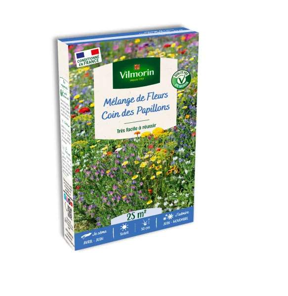 Mélanges de fleurs - Coin des Papillons - 25 M² - Mélange de fleurs - face recto