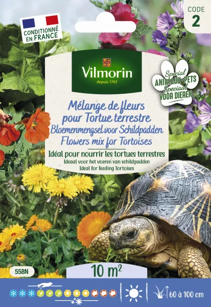 Pour nos animaux - Mélange de fleurs pour Tortues Terrestres - face recto