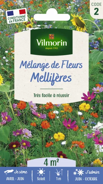 Mélanges de fleurs - Fleurs Mellifères - 4 m² - Mélange de fleurs - face recto