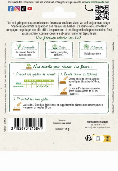 Fleurs - Capucine Grande Variée - Grand Modèle - MEDIA_PACKAGING_VERSO