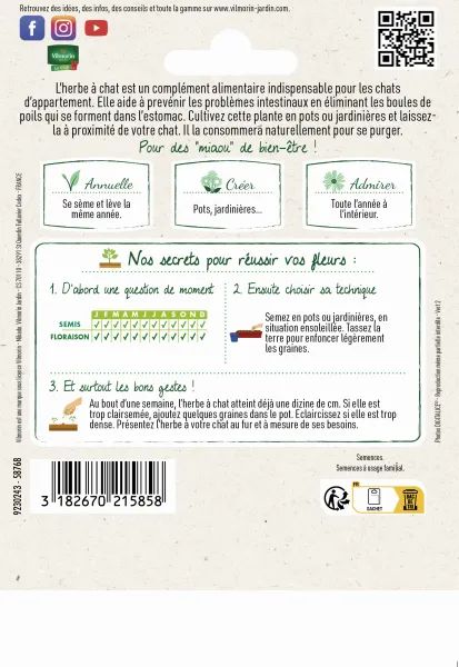 Pour nos animaux - Herbe à Chat (Orge) - Grand Modèle - MEDIA_PACKAGING_VERSO