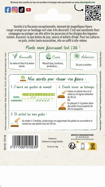 Fleurs - Capucine Valina Écarlate - MEDIA_PACKAGING_VERSO