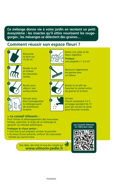 Pour nos animaux - Coin Oiseaux - 7 m² - Mélange de fleurs - MEDIA_PACKAGING_VERSO