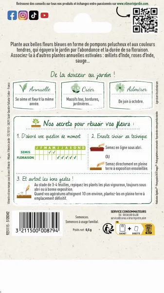 Fleurs - Agératum Roi des Bleus - MEDIA_PACKAGING_VERSO