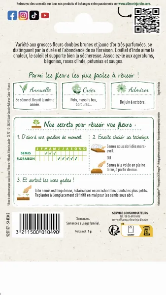 Fleurs - Œillet d'Inde Boléro - MEDIA_PACKAGING_VERSO
