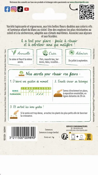 Fleurs - Pourpier Double Varié - MEDIA_PACKAGING_VERSO