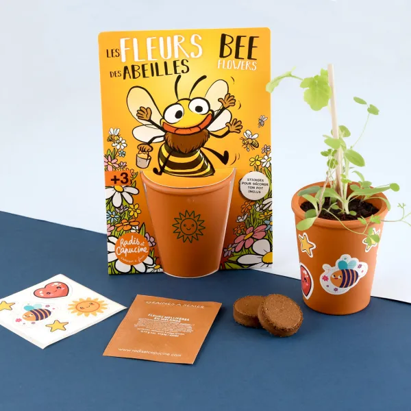Radis et Capucine - Kit de jardinage enfant - Fleurs Mellifères - MEDIA_EN_SITUATION_1