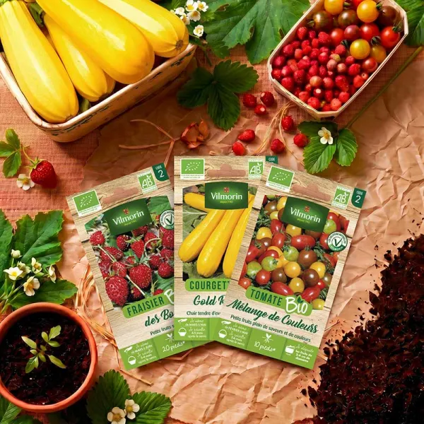 Kit de jardinage - Kit semis bio + 12 étiquettes de marquage offertes - face recto