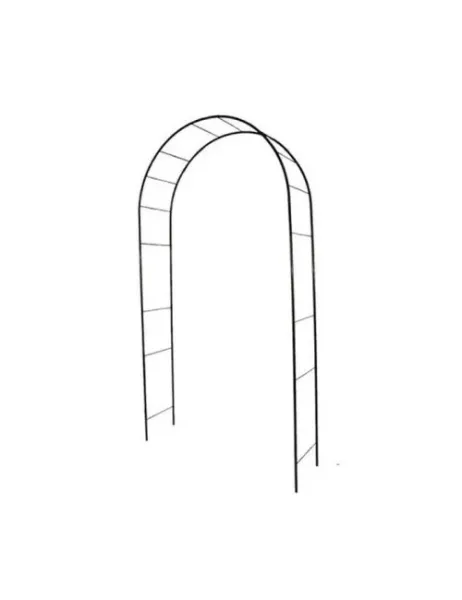 Louis Moulin - Arche de jardin ronde en acier noir - 130 x 40 x 250 cm - face recto