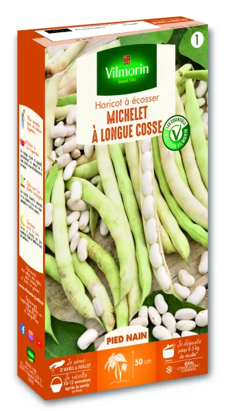 Légumes Secs - Haricot Nain à Ecosser Michelet à Longue Cosse - PACKAGING_3D_RECTO