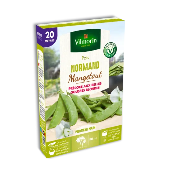 Légumes Secs - Pois Mangetout Normand - 20 m - PACKAGING_3D_RECTO