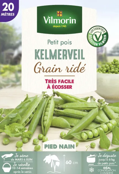 Légumes Secs - Pois Nain à Grain Ridé Kelmerveil - 20 m - PACKAGING_RECTO