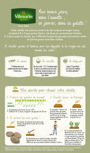 Légumes Secs - Fève d'Aguadulce à Très Longue Cosse - 20 m - MEDIA_PACKAGING_VERSO