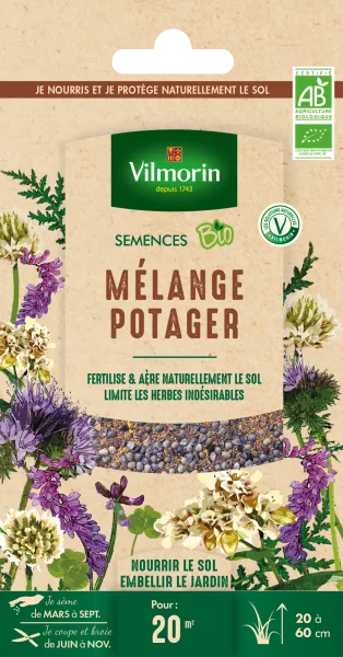 Engrais verts - Les plantes utiles Mélange Potager - BIO - Petit Modèle - PACKAGING_RECTO