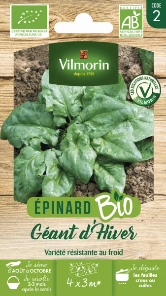 Potagères - Epinard Géant d'Hiver - BIO - PACKAGING_RECTO