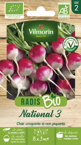Potagères - Radis National 3 - BIO - PACKAGING_RECTO