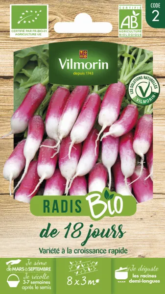 Potagères - Radis de 18 Jours - BIO - PACKAGING_RECTO