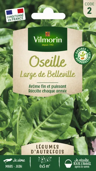 Potagères - Oseille Large de Belleville - Légumes d'Autrefois - PACKAGING_RECTO