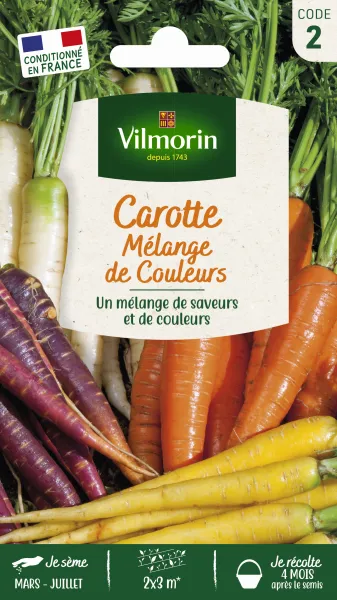 Potagères - Carotte Mélange de couleurs - PACKAGING_RECTO