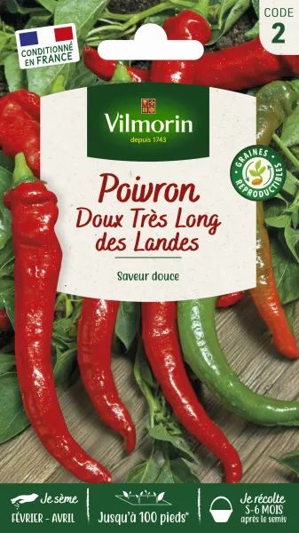 Potagères - Poivron Doux Long des Landes - PACKAGING_RECTO