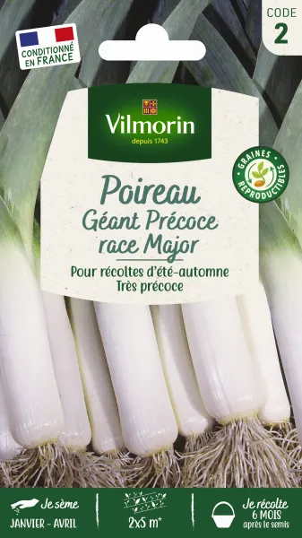 Potagères - Poireau Géant Précoce race Major - PACKAGING_RECTO
