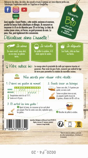 Potagères - Courge Delicata - BIO - MEDIA_PACKAGING_VERSO