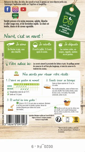 Potagères - Navet-Légume de Milan Rouge Extra Hâtif à Châssis - BIO - MEDIA_PACKAGING_VERSO