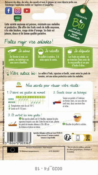 Potagères - Tomate Tigerella Bicolore - BIO - MEDIA_PACKAGING_VERSO