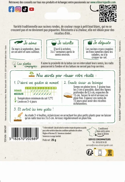 Potagères - Radis National 2 - Grand Modèle - MEDIA_PACKAGING_VERSO