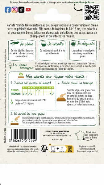Potagères - Carotte Eskimo F1 - Graines d'Exception - MEDIA_PACKAGING_VERSO