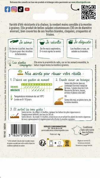 Potagères - Laitue Batavia de Pierre Bénite - Légumes d'Autrefois - MEDIA_PACKAGING_VERSO