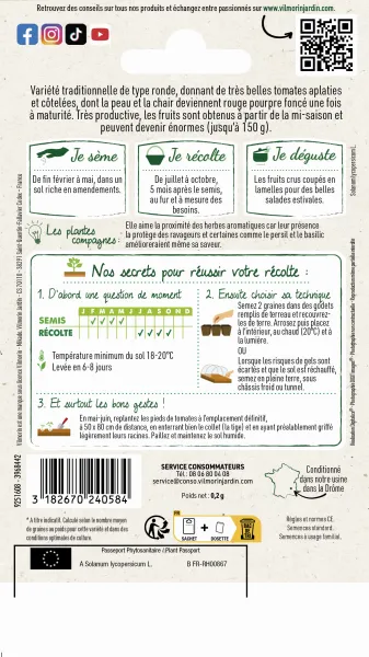 Potagères - Tomate Noire de Crimée - Légumes d'Autrefois - MEDIA_PACKAGING_VERSO