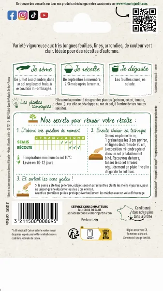 Potagères - Mâche à Grosse Graine - MEDIA_PACKAGING_VERSO