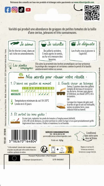 Potagères - Tomate Cerise - MEDIA_PACKAGING_VERSO