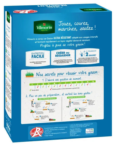 Ultra résistant - Gazon Ultra Résistant - Label Rouge - 3 kg - PACKAGING_3D_VERSO