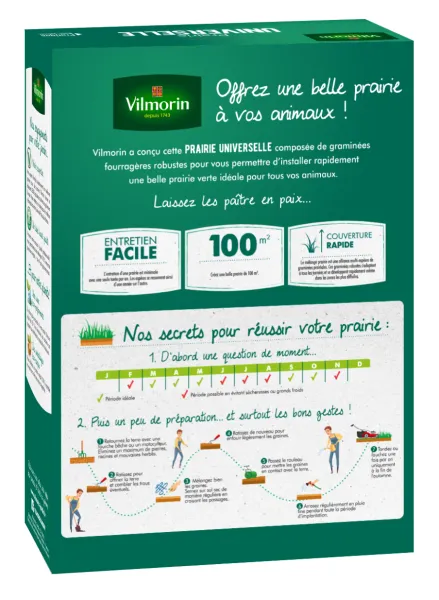 Pour nos animaux - Prairie Universelle - 1 kg + Prairie Animaux - Lapins & Poules - 500 g - MEDIA_PACKAGING_VERSO