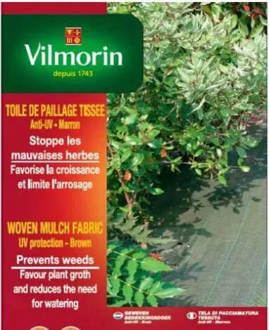 Aménagement des allées, massifs et haies - Toile de Paillage Tissée - 100 g/m² - 1.05 m x 100 m - Marron - PACKAGING_RECTO