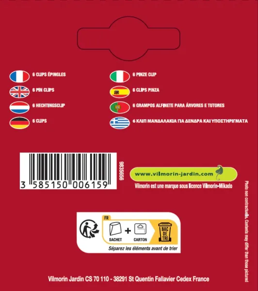 Matériel de jardinage - Clip Épingle pour Arbre et Tuteur (x6) - MEDIA_PACKAGING_VERSO