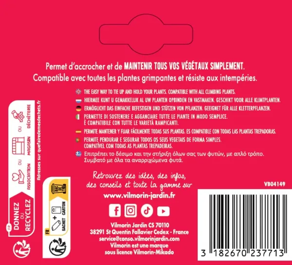 Matériel de jardinage - Fil de Fer Plastifié avec Découpe - 20 m - MEDIA_PACKAGING_VERSO