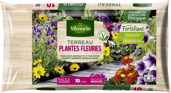 Terreaux, amendements et fumier - Terreau Plantes Fleuries - 10 L - face recto