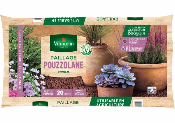 Paillage, billes d'argile - Pouzzolane - 20 L - face recto